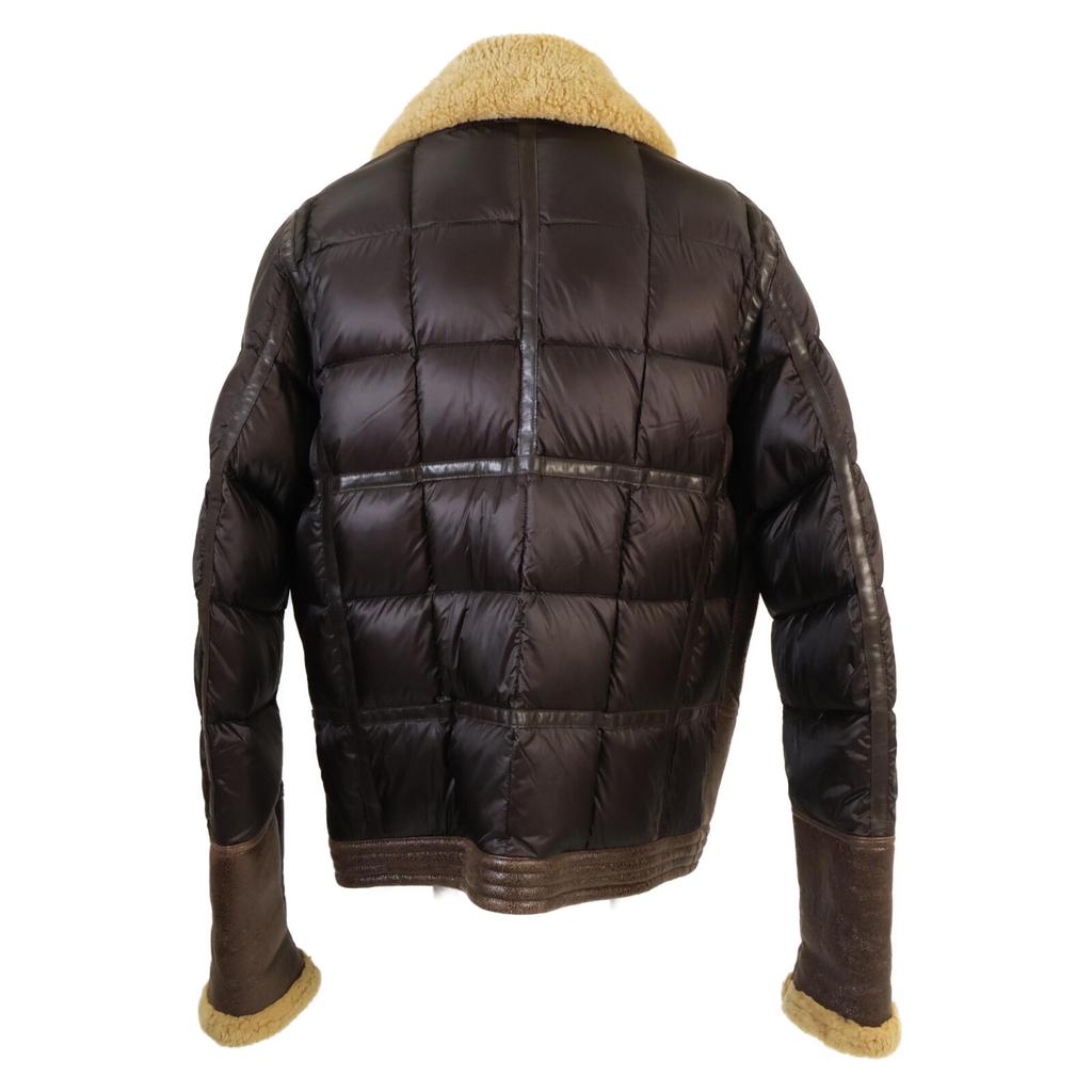 MONCLER REALMONT Boa Mouton/Down Switching Jacket 6 BrownUsed