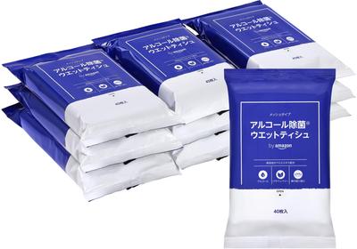 Disinfecting Wet 400 Sheets Sheets X 10 Moisturizing with Aloe Extract Alcohol-Based Wipes, (40 Packs), Fragrance-Free,