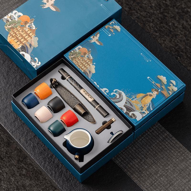 Chinese Retro Ceramic Tea Set Gift Set