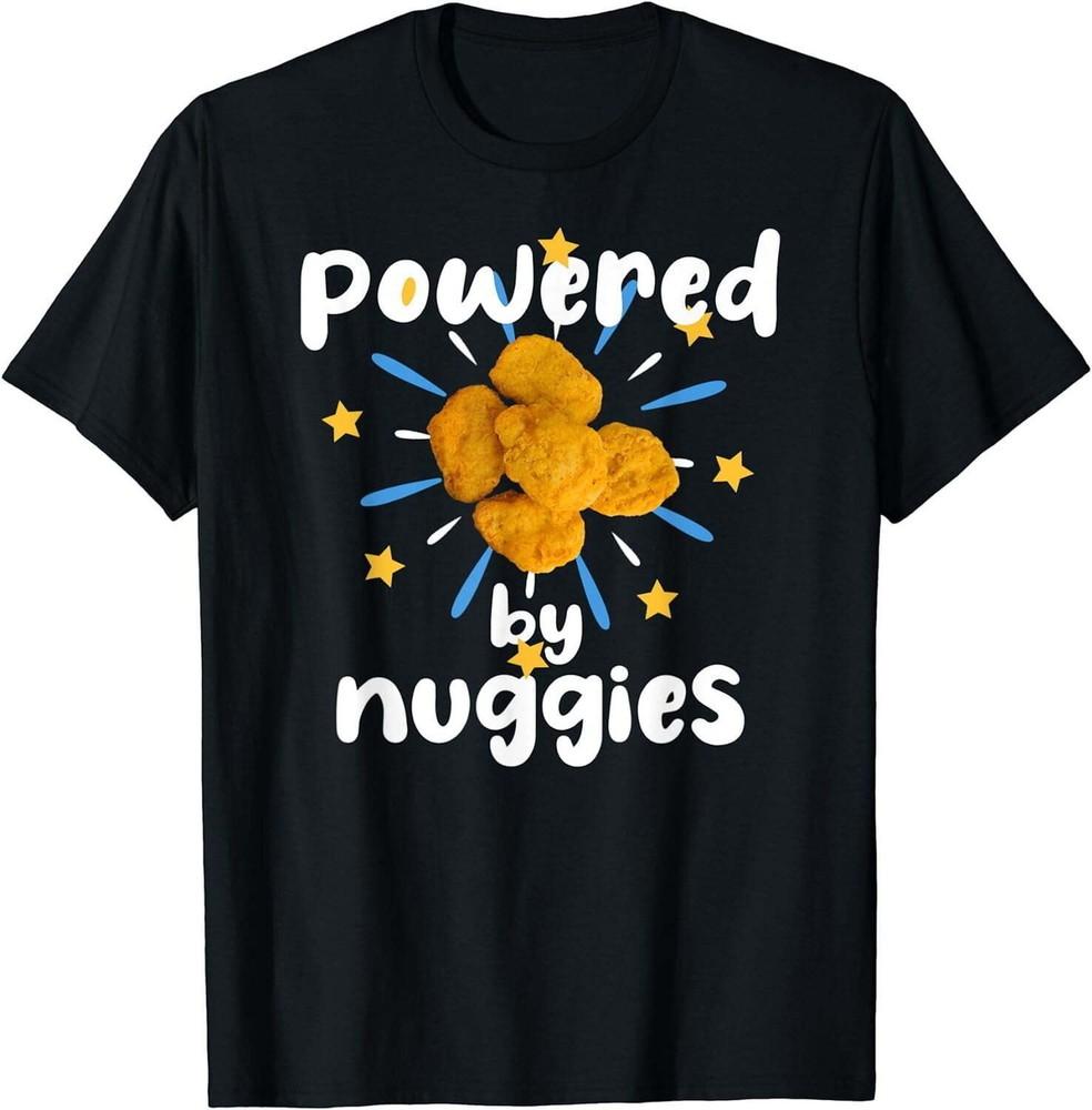 Powered by Nuggies Funny Chicken TShirt Unisex T-Shirt XL