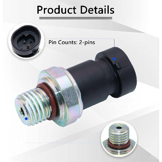 Oil Pressure Sensor Switch Sending Unit D1843A 12635957 Compatible with Chevy Colorado Equinox Trailblazer Malibu Impala GMC Envoy Canyon Buick