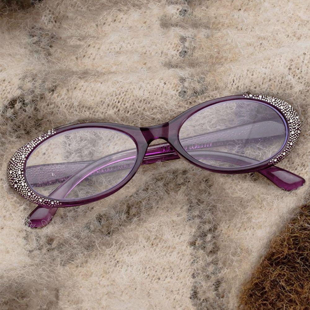 Blaulichtfilter Lesebrille Herren Damen Blaulichtblockierende Alterssichtigkeit Brille Glitzerrahmen Weitsichtigkeitsbrille Augenschutz
