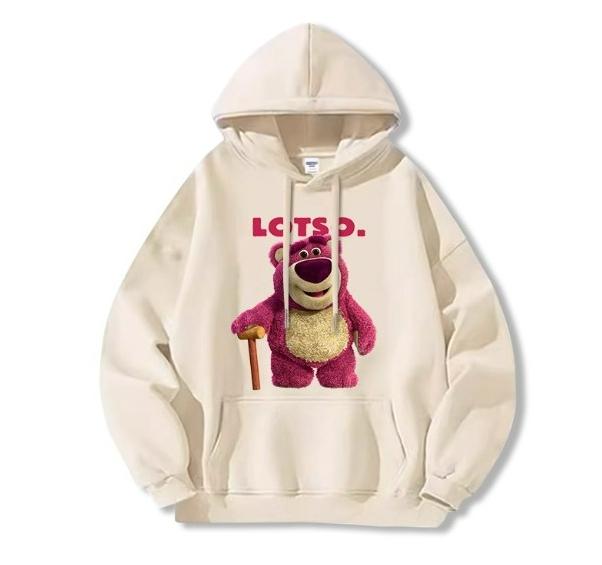 

Осенние и Зимние Модели Новые Осенние Модели Принт Клубничного Мишки Женская Одежда Толстовка Одежда Диснея Свободная и Ленивая 3XL