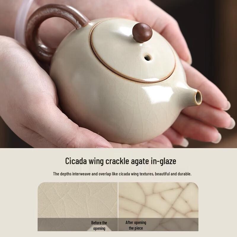 Modern Light Luxury Ru Kiln Gongfu Tea Set