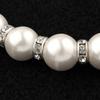 3 Pieces Pearl Necklace Earrings Bracelet Color:Silver  Sets Suit Bridal Temperament The First Act Accessory