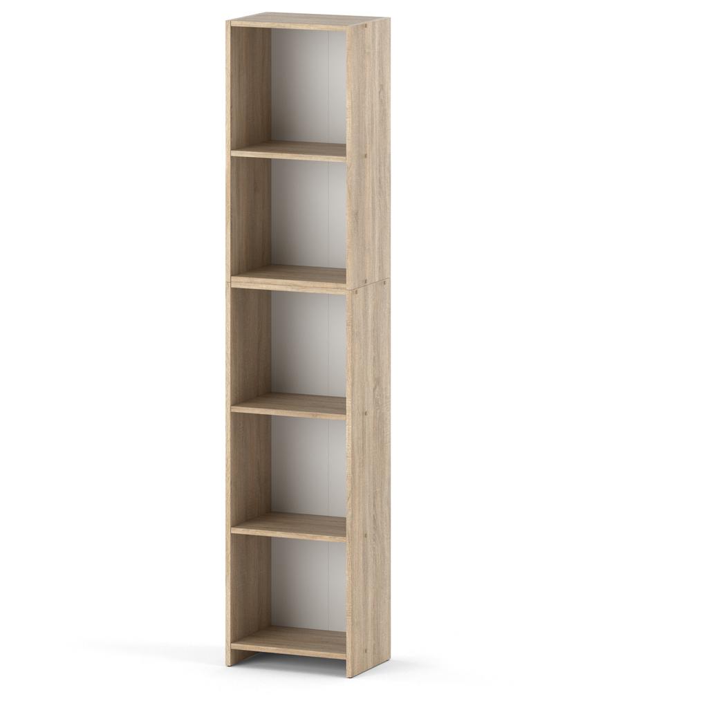 Office Bookcase Sonoma Oak 40 CM 5 Shelves Standing Column for Living Room