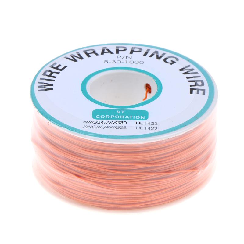 

11 Colors 250M 30AWG Wire Wrapping Wire B-30-1000 UL1423 Tinned Copper Solid PVC Jumper Insulation Cable Ok Wire помаранчевий