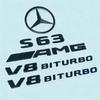 ABS Black S63 S65 Embelm Letters V8 BITURBO 4MATIC For Mercedes Benz W222 S63 S65 AMG Badge AMG Sticker Accessories FF1