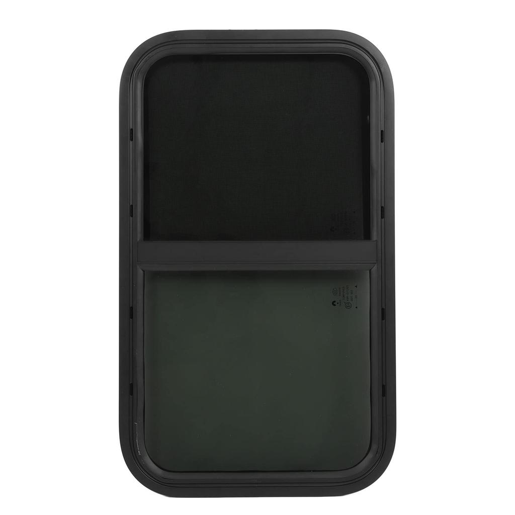 RV Window Round Corner Vertical or Horizontal Sliding RV Tempered Fully Airtight RV Emergency Window with Insect for Trailer Camper Structures