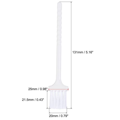Uxcell Shaver Cleaning Brush Tool for Keyboards, Window Tracks, Vents, Home and Office Use with 13cm Plastic Handle, White, 4 Pieces