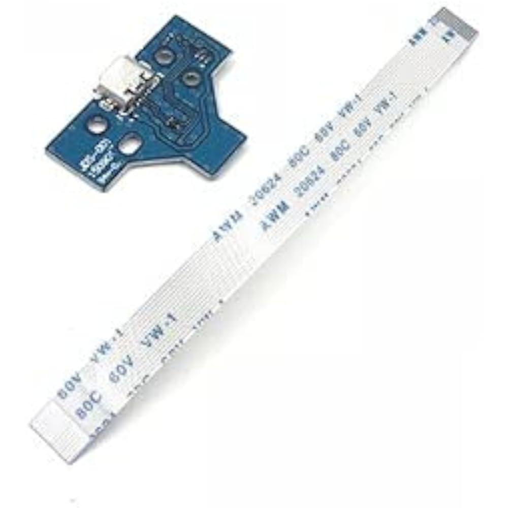 PlayStation 4 PS4 Controller Repair Replacement Compatible Parts USB Charging Board Cable with Or...