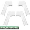 GRAND ORANGE RV Rain Gutter Spouts Long Version Left and Right 3 1/2" Long 4pcs White Gutter Spout