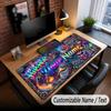 Music DJ Theme Custom Mouse Pad Personalized With Name Text Customized Desk Mat For Office Home Decor