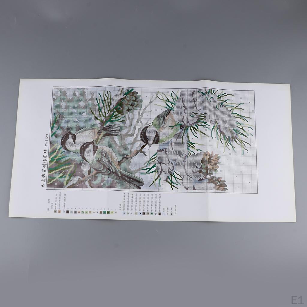 Winter Birds Sada razítkových stehů pro dospělé 11ct