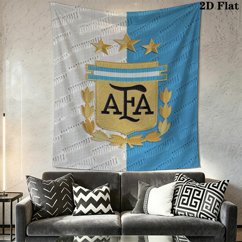 Argentina national football Wall Tapestry Aesthetic Wall Hanging Printed Fabric Blanket Decorative Tapestries for Bedroom Living Room Home Decor