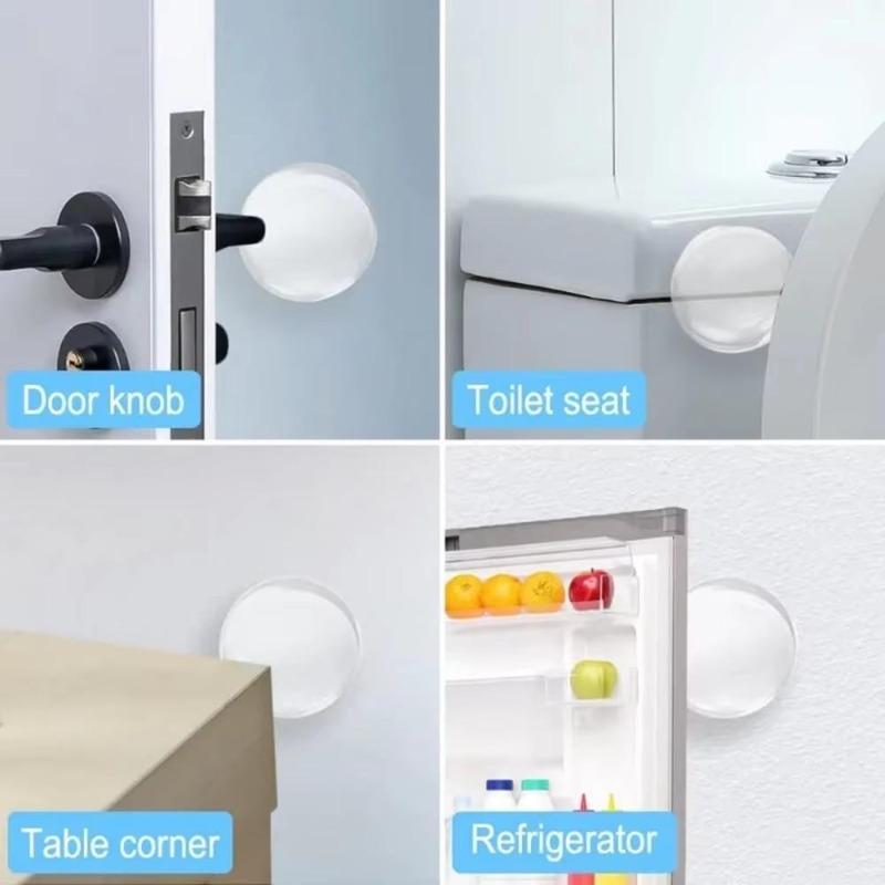 1-12 pezzi Paracolpo in silicone per porta Adesivi silenzianti Protezione muro Cuscinetto silenziatore Fermaporta Gomma siliconica Ferramenta Paracolpo Tappetino da parete