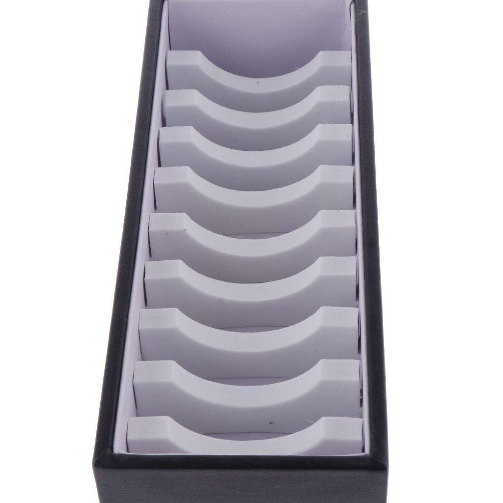 10 slotová PU kožená PVC vložka pro kartu s náramkem na šperky, černá