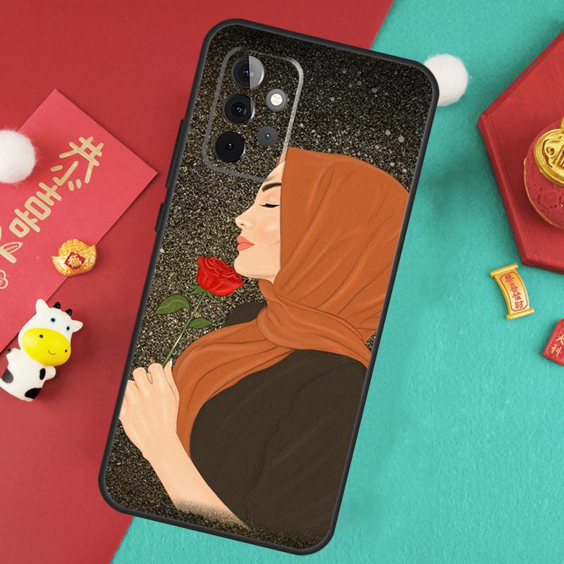 Muslim Islamic Arabic Hijab Girl Case For Samsung Galaxy A56 A36 A26 A16 A06 A13 A33 A53 A15 A35 A55 A34 A54 A12 A32 A52 A17