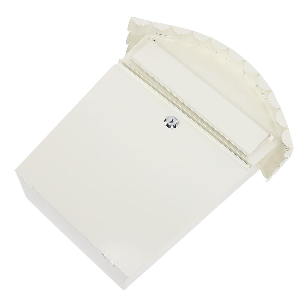 Iron Mailbox Vintage Rainproof Post Box Decorative Home Office Desk Decoration with Lock for