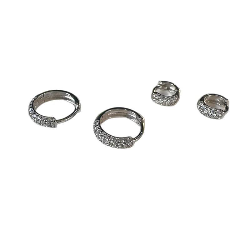 Koreańskie Luksusowe Kolczyki Otwierane z Cyrkoniami: Minimalistyczna Wykwintna Biżuteria