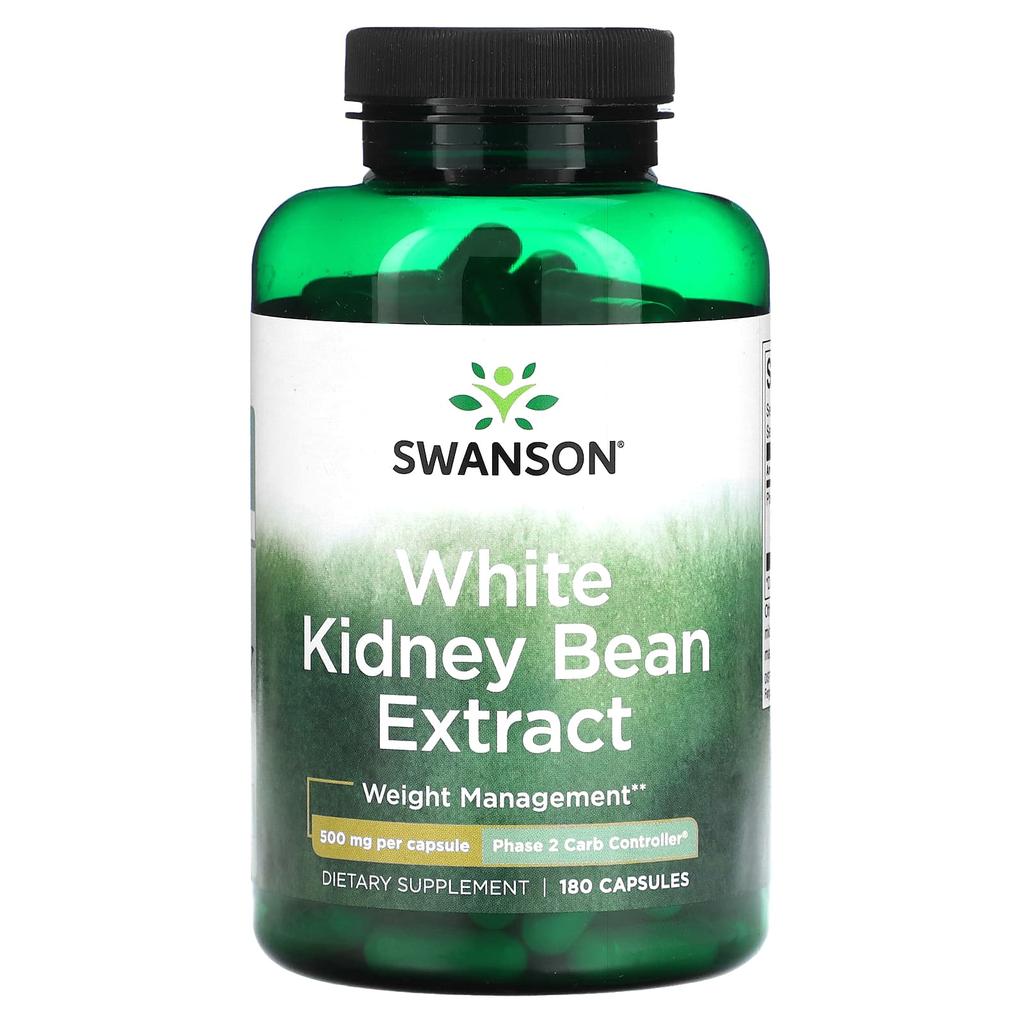 White Kidney Bean Extract, 500Mg, 180 Capsules