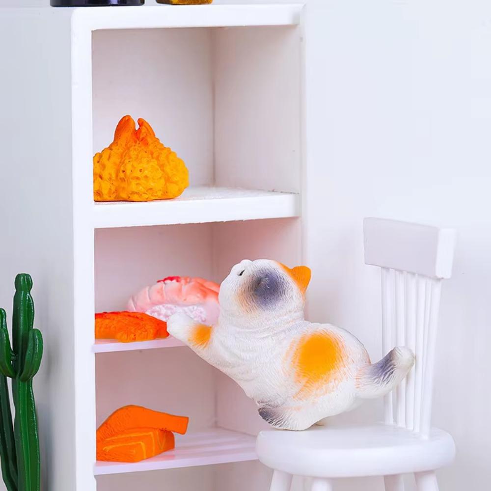 4Pcs/se Handicraft Cat Sculpture DIY Animal Statue Creative Simulation Kitten Ornaments  Desktop