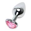 Love Heart Rhinestone Stainless Steel Anal Plug Prostate Massage Adults Sex Toy