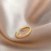 Anello dal temperamento di nicchia, stile semplice e cool, personalità alla moda da donna, anello in oro giapponese e coreano