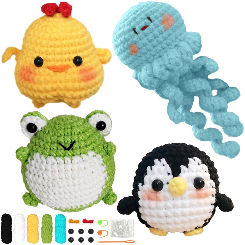 Kit da uncinetto Animal sery per principianti Set iniziale all'uncinetto, Kit da uncinetto fai-da-te per principianti, Kit per uncinetto e maglia passo dopo passo