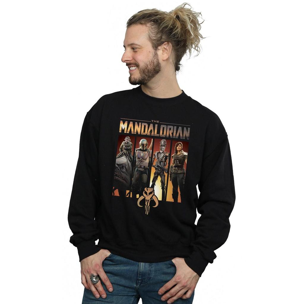 Star Wars Mens The Mandalorian Character Lineup Sweatshirt