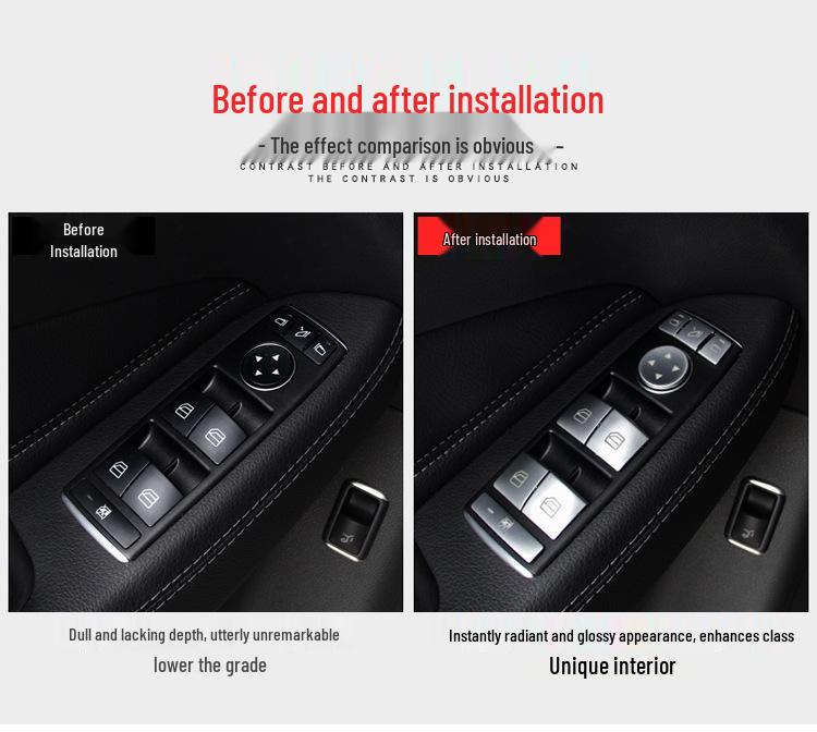 Mercedes E/C-Class GLK/CLA/GLA/ML/GLE Interior Window Switch Button Sticker