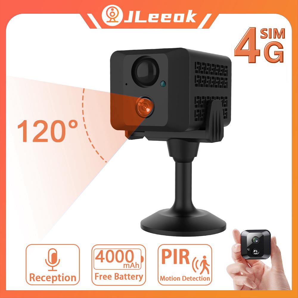 

Jleeok 2K 4MP WIFI Беспроводная 4G PIR Обнаружение движения Мини IP-камера наблюдения с аккумулятором 2000 мА Домашняя ИК-камера видеонаблюдения