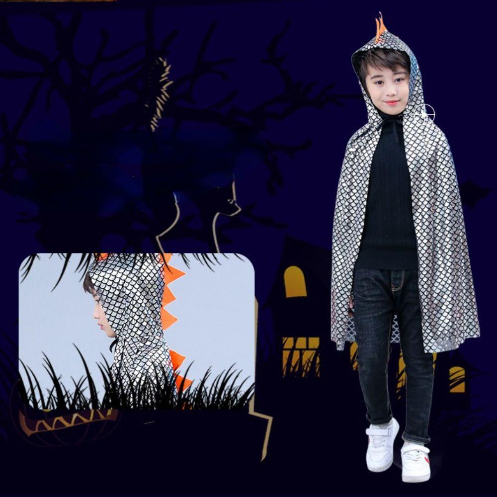 Kids Witch Animal Children's Day Halloween Party Cloak Cosplay Costume Hooded Cloak Dinosaur Cape