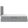 Storage Bed with Mattress Light Grey 120 x 200 cm Polyester