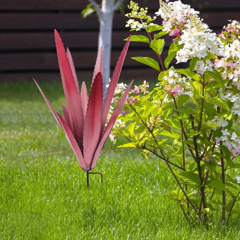 Metal Agave Plant Sculpture Creative Artificial Tequila Landscape Sculpture Rustic Simulation Green Plant Home Decoration