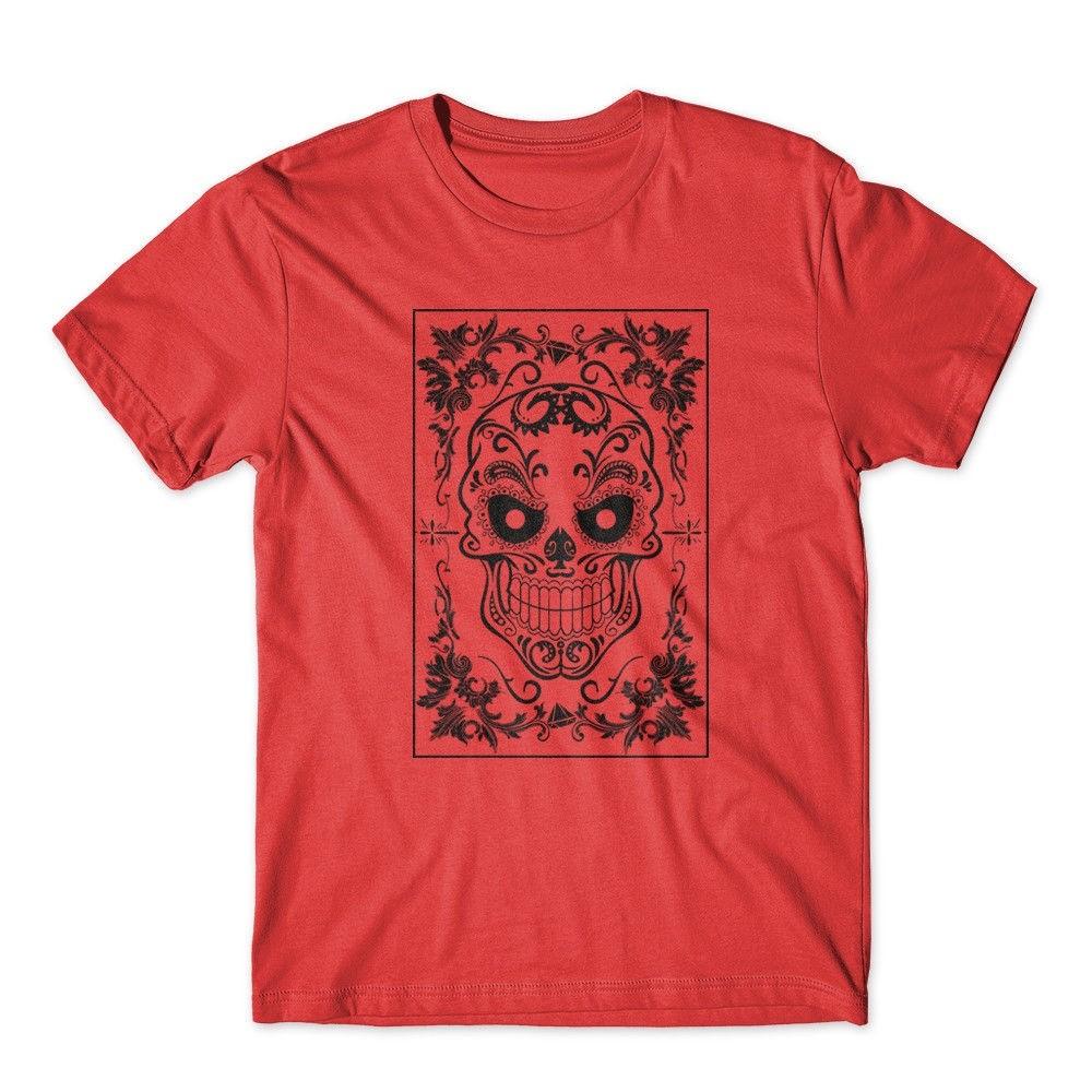 Floral Skull 3 T-Shirt. 100% Cotton Premium Tee New