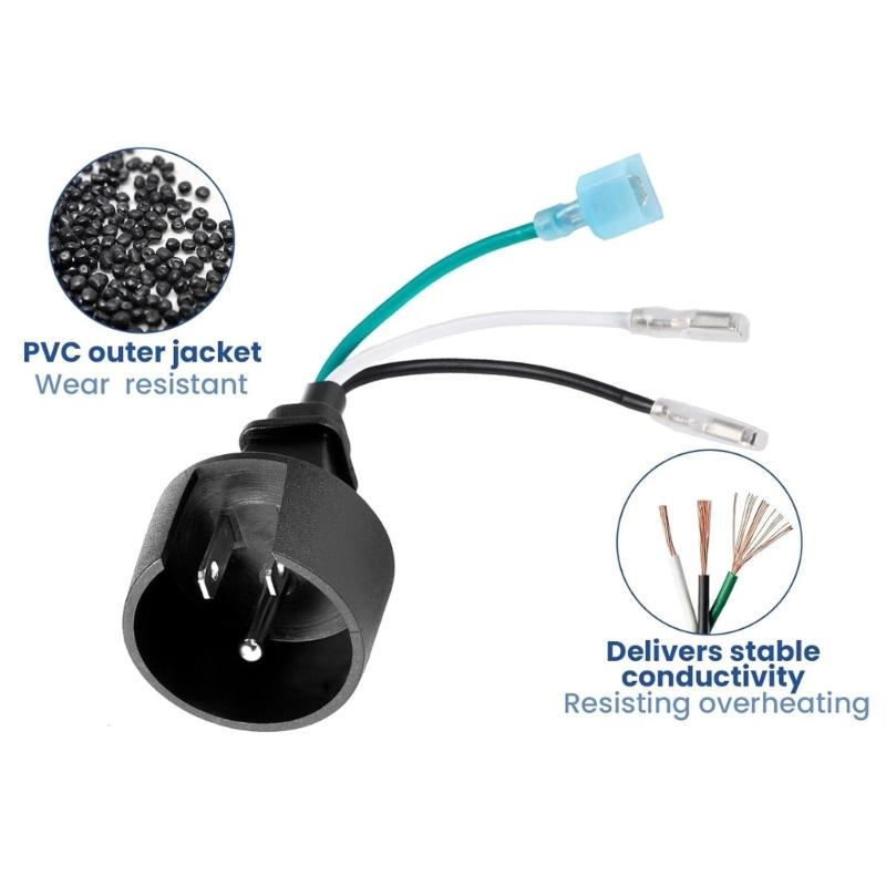Robustní napájecí kabel vysavače Náhradní zástrčka Sestava napájecí zástrčky Vhodné pro komerční stupeň 15A 125V