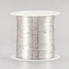 Round Copper Wire Copper Beading Wire for Jewelry Making, Long-Lasting Plated, Silver, 28 Gauge, 0.3mm, About 236.22 Feet(72m)/roll