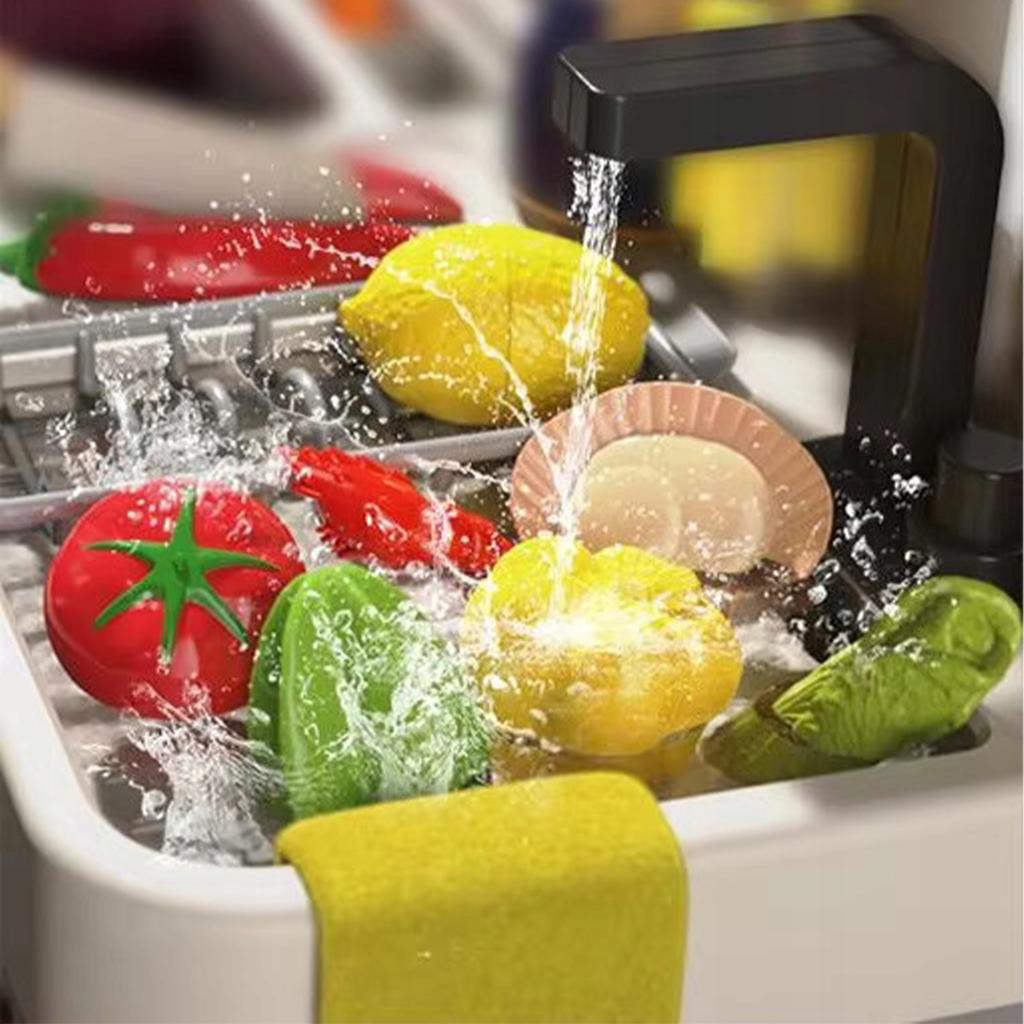 [10] Large interactive children's kitchen set 96 pieces Z3388
