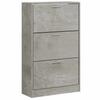 Shoe Cabinet Concrete Grey 63 x 24 x 103 cm Wood Based Material