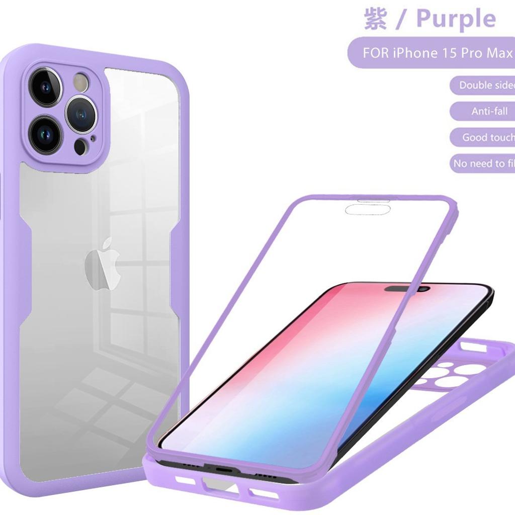 Qicai 360 shell and film integrated mobile phone case is suitable for Apple 16PROMAX new 15 protective case 12 all-inclusive 14pro.