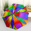 1pc Rainbow Colors Mandala Automatic Umbrella | Portable Foldable 8-Rib Manual Open, Cute Birthday & Holiday Gift for Outdoor yy260107074