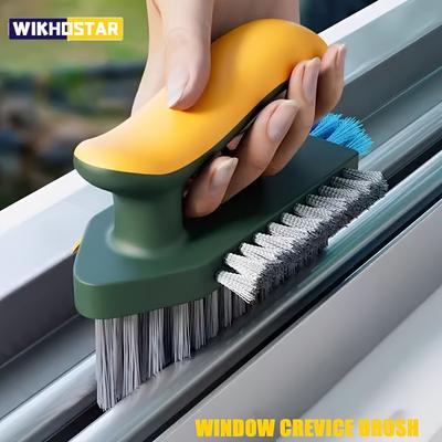 4 In 1 Brush Squeegee for Gap Groove Cleaning Tool Glass Scraper Kitchen Bathroom Floor Tire Cleaner Brushes Home Cleaning Brush
