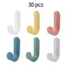 Nail-free J-shaped Hooks Adhesive Utility Hooks for Wall Decorative Key Holder Rack and Organization Coat Hook Multifunctional