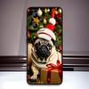Christmas Cartoon Cat Art Phone Case For Xiaomi Redmi Note 15 14 13 12 12S 11E 11 11S Pro Plus 4G 5G Black Soft TPU