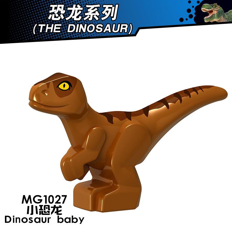 Mini Dinosaur Building Block Brown Black White Small Dinosaur Accessories Assembled Toy Bag