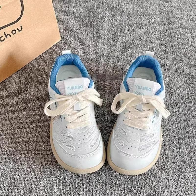 Korean version of women's shoes high value thick-soled white shoes 2025 spring new versatile shoes ins tide mesh breathable board shoes