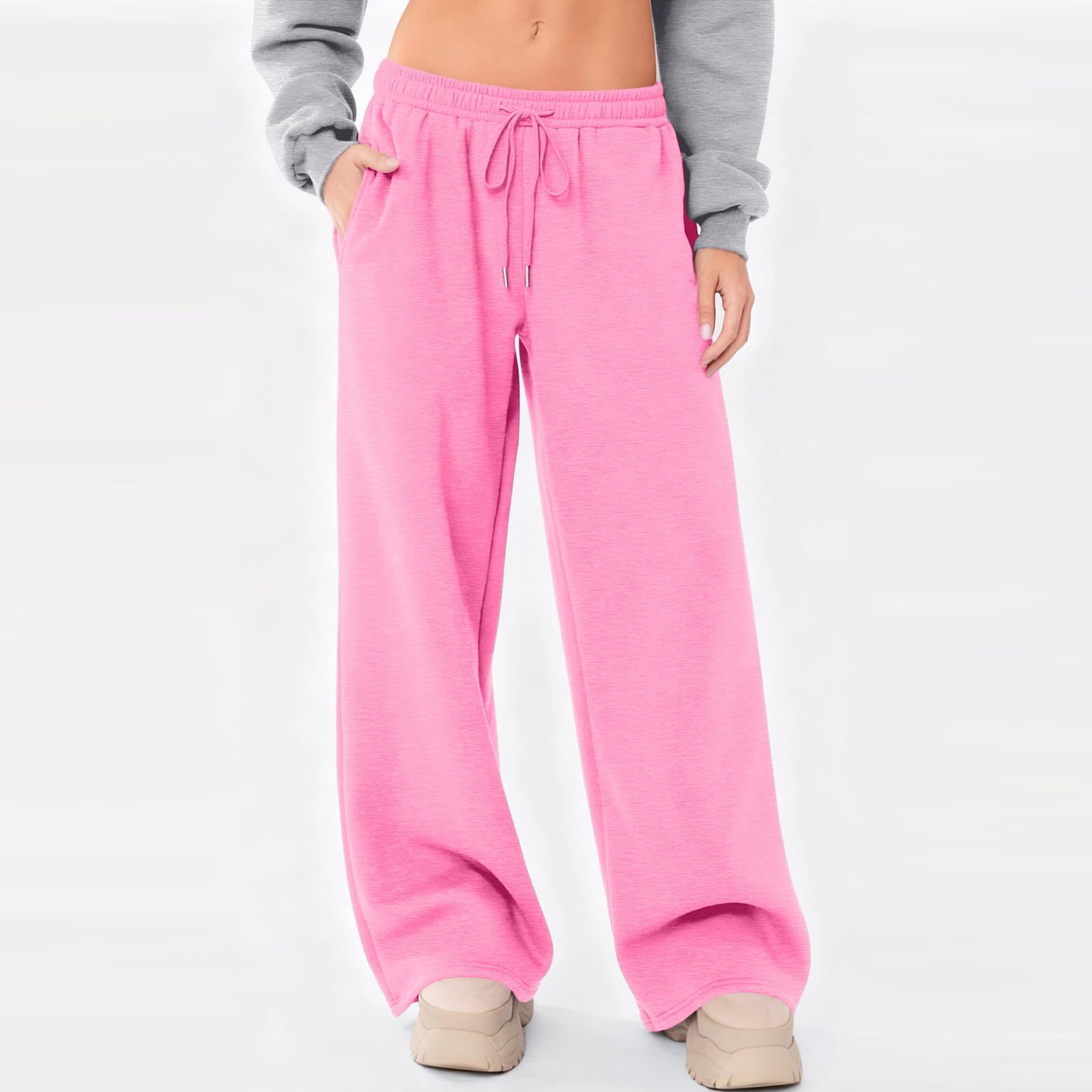Women s Versatile Casual Relaxed-Fit Sweatpants XXL розовый