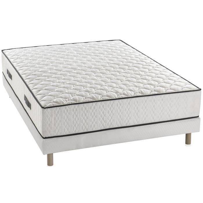 Mattress and Base Set 160 X 200 Cm Height 24 Cm - Pocket Springs - 7 Zones - Reversible - Made In Belgium - DEKO DREAM