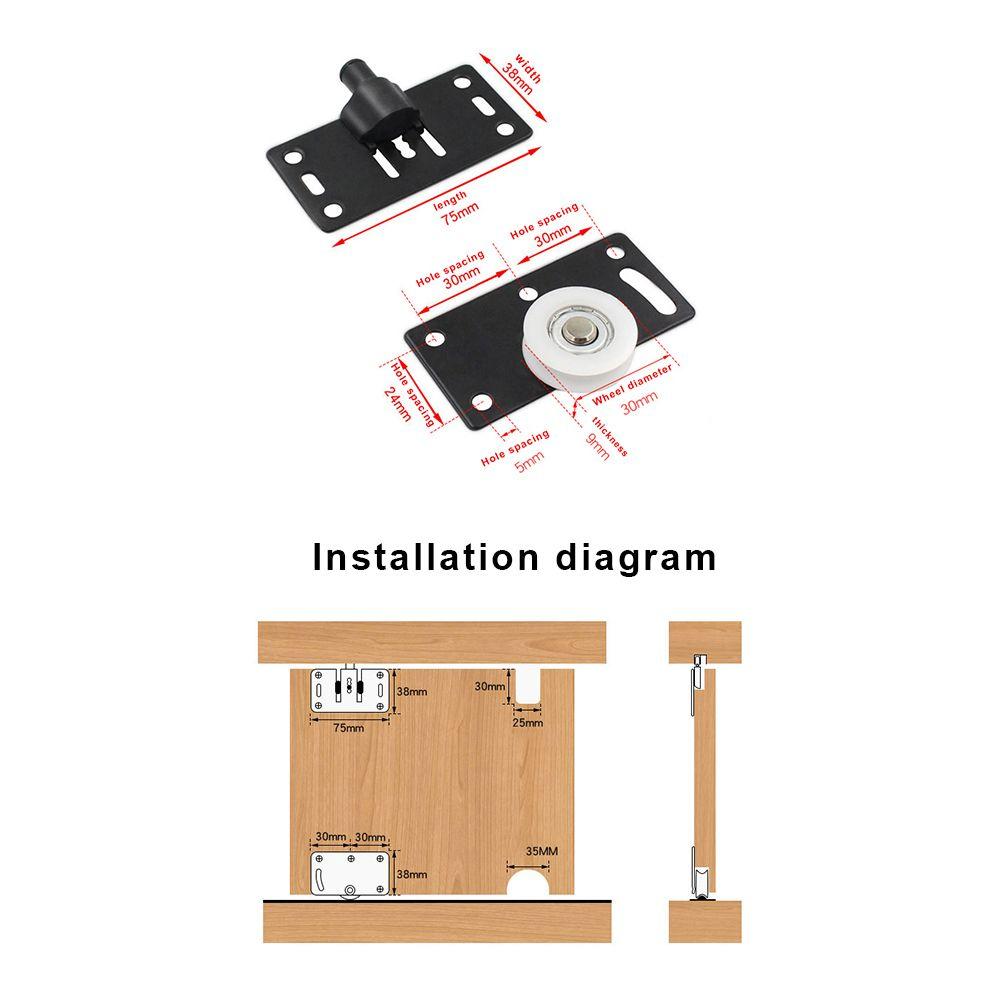 Silent and Height Adjustable Wardrobe Sliding Door Wheels Rollers Pulleys